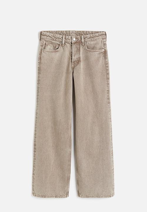H&M - Baggy wide low jeans - beige