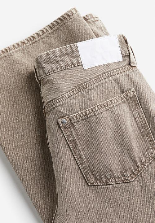H&M - Baggy wide low jeans - beige