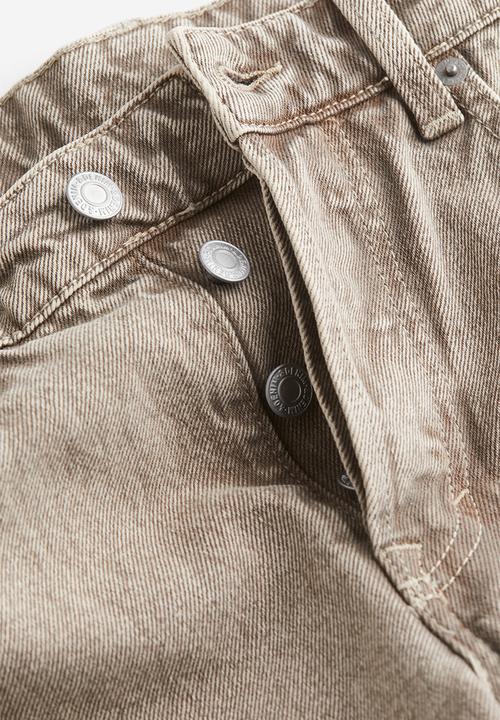 H&M - Baggy wide low jeans - beige