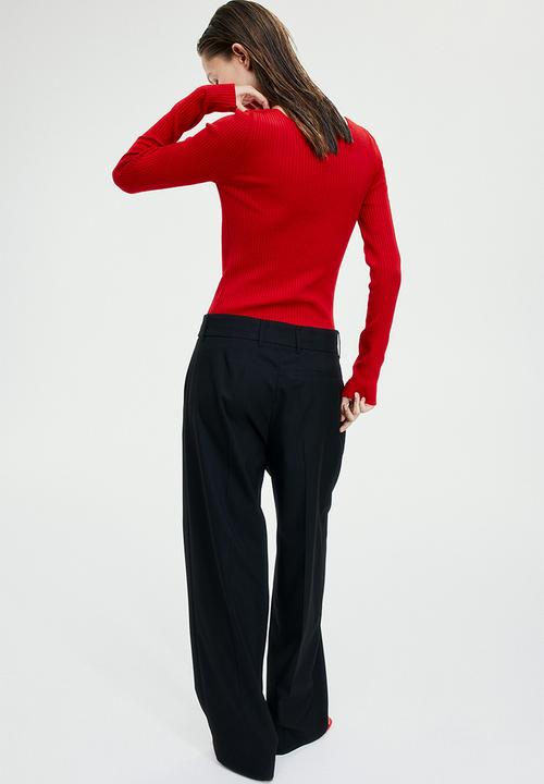 H&M - Asymmetric-neck jumper - red