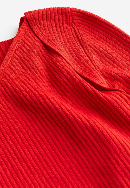 H&M - Asymmetric-neck jumper - red