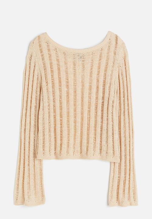 H&M - Ladder-stitch-look jumper - beige