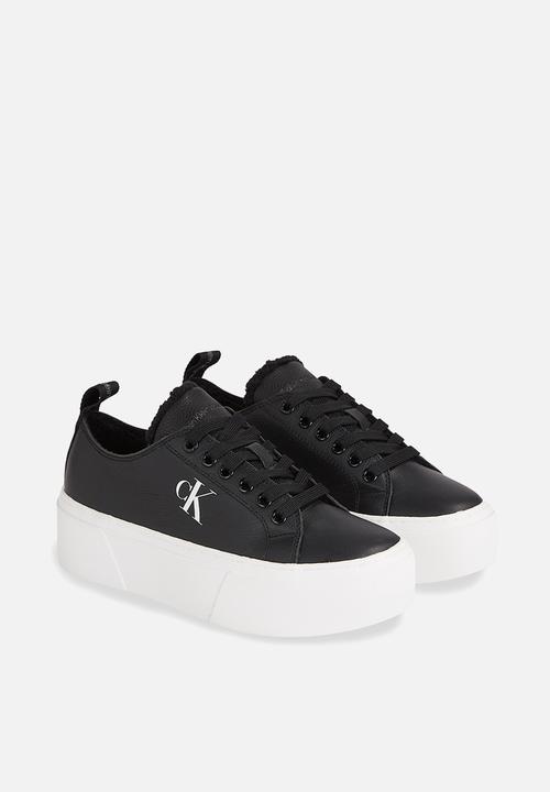 Calvin Klein - Cupsole flatform low wl lth wn - Black/Bright White