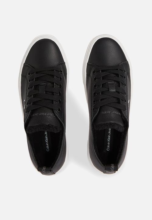 Calvin Klein - Cupsole flatform low wl lth wn - Black/Bright White