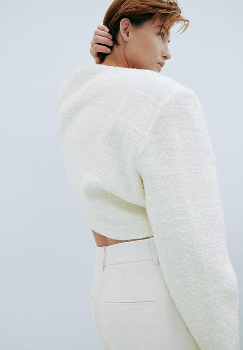 H&M - Cropped blazer - cream