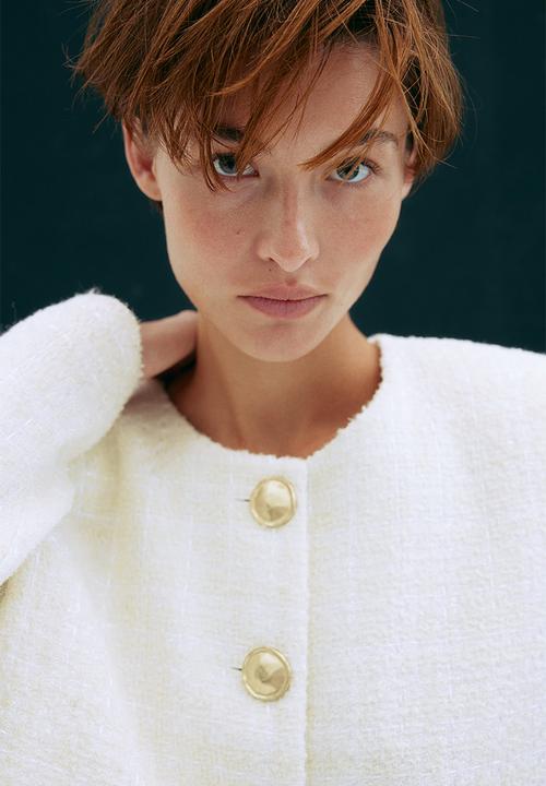 H&M - Cropped blazer - cream