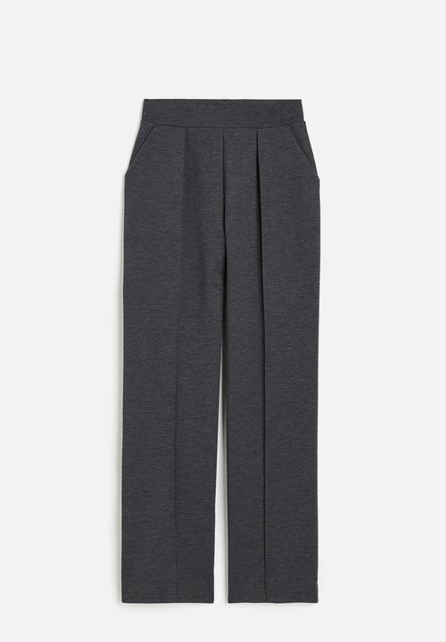 H&M - High-waisted tailored trousers - dark grey