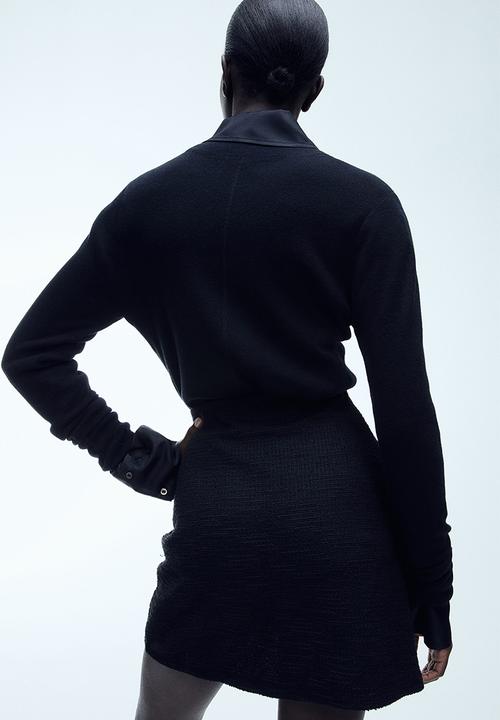 H&M - Button-front skirt - black