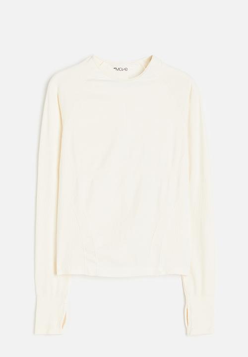 H&M - Drymove™ seamless sports top - cream