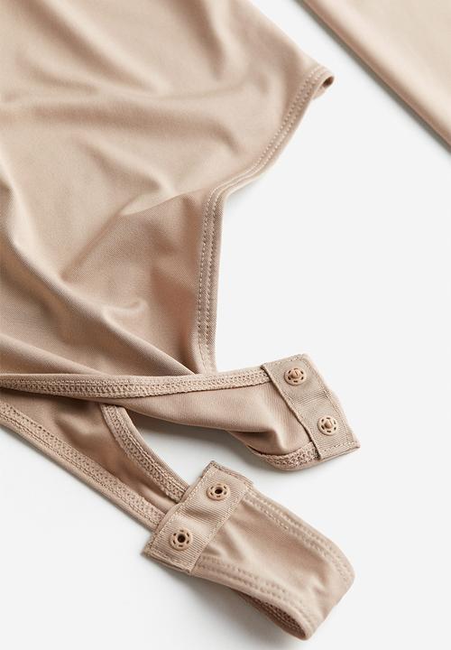 H&M - Jersey thong body - beige