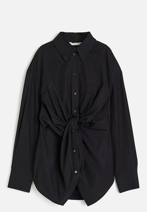 H&M - Knot-detail shirt - black