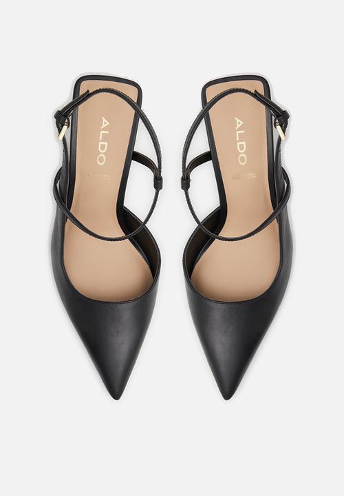 ALDO - Brunette leather court heel - black