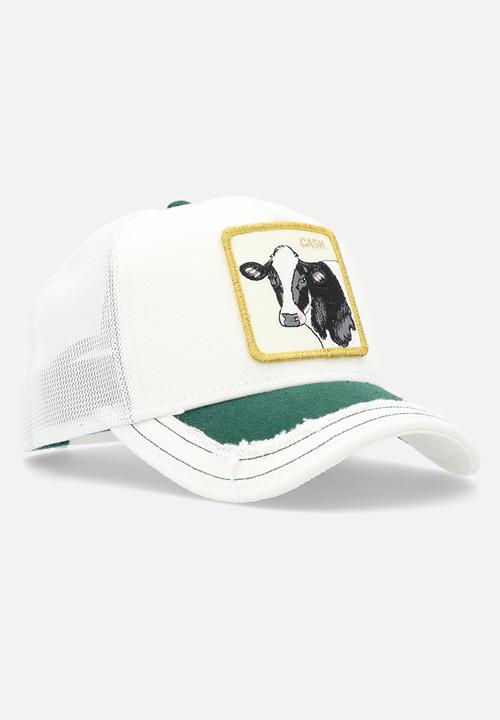 Goorin Bros. - Silky cow distressed denim trucker - white