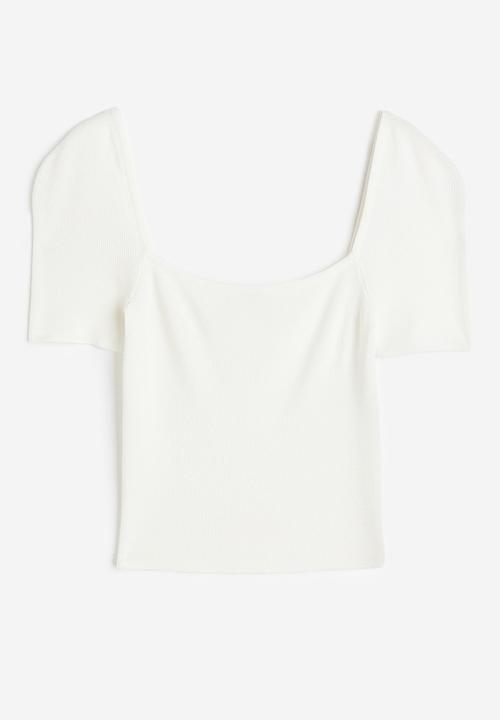 H&M - Fine-knit top - white