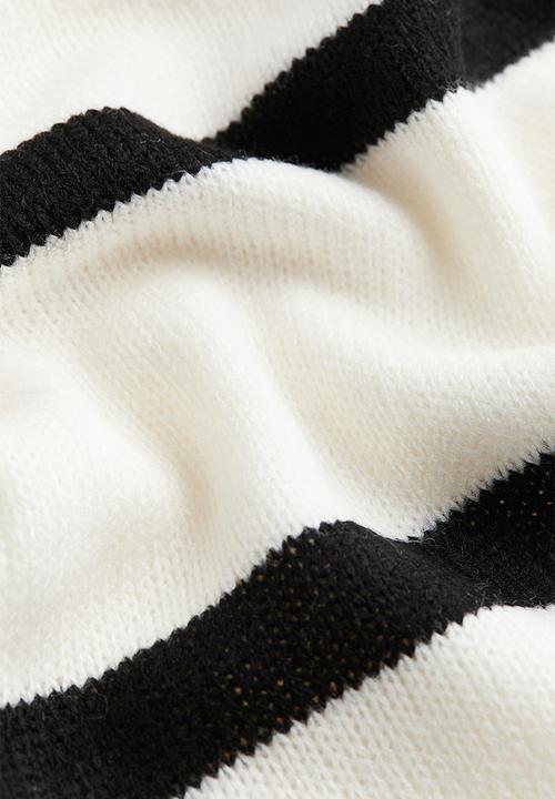 H&M - Jacquard-knit jumper - cream/striped