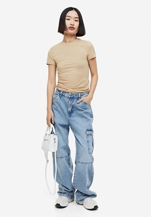 H&M - Fitted t-shirt - beige