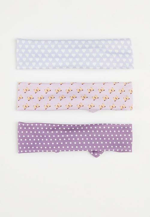 Pop Candy - 3 pack Bowknot headbands - purple