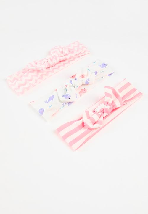 Pop Candy - 3 pack Bowknot headbands - pink multi