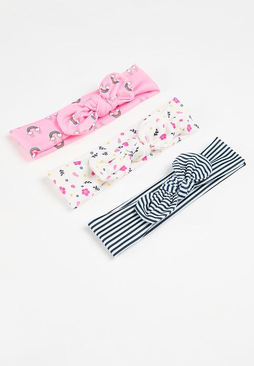Pop Candy - 3 pack Bowknot headbands - pink & blue