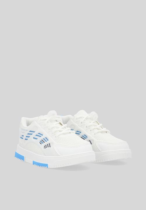 Pop Candy - Lace up sneakers - blue & white