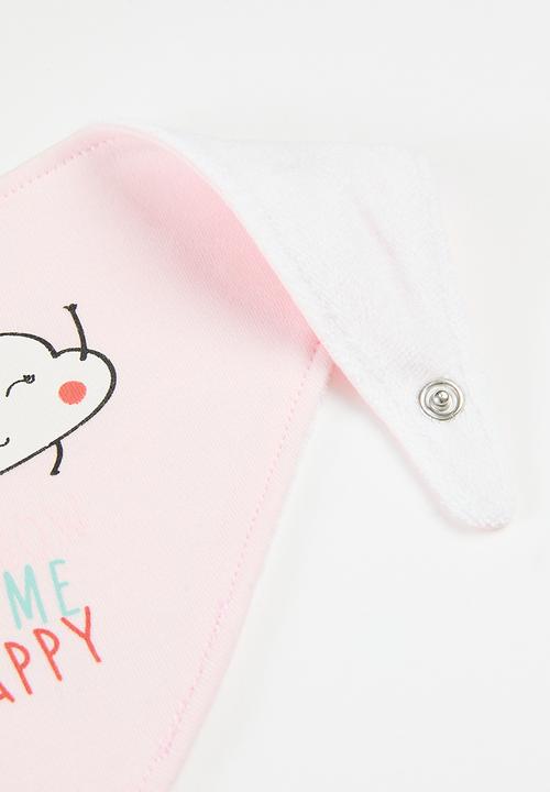 Pop Candy - Printed  3 pack bibs - pink