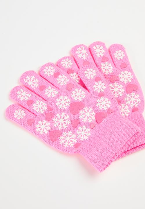 Pop Candy - Floral print handgloves - pink