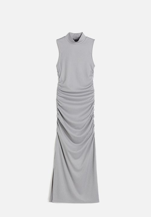 H&M - Gathered bodycon dress - light grey