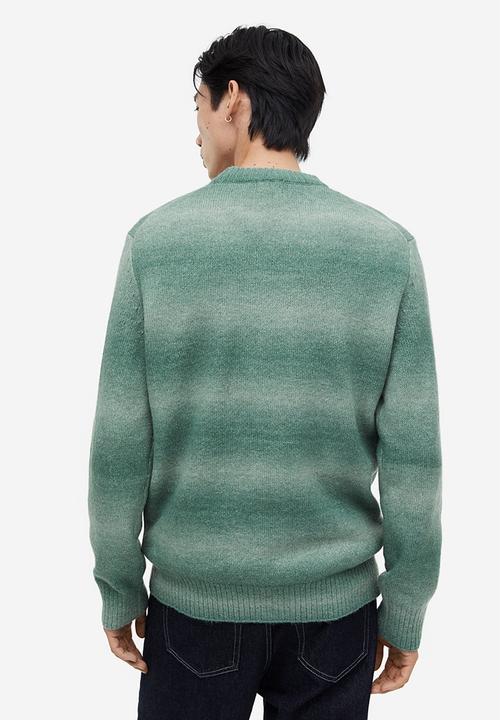 H&M - Regular fit jumper - green/striped
