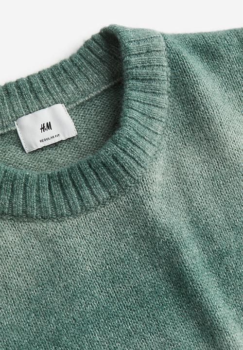H&M - Regular fit jumper - green/striped