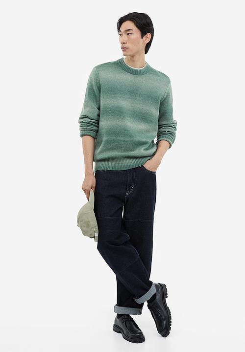 H&M - Regular fit jumper - green/striped