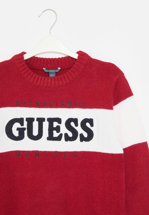 GUESS - Long sleeve sweater - samba red vibes