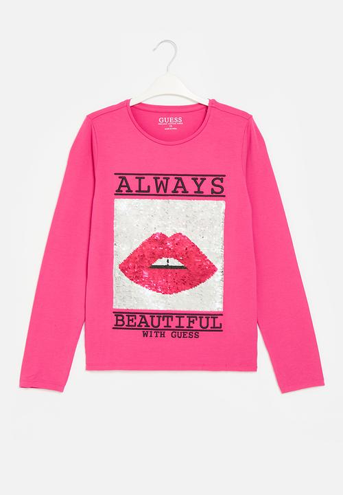 GUESS - Long sleeve T-shirt - sateen fuchsia