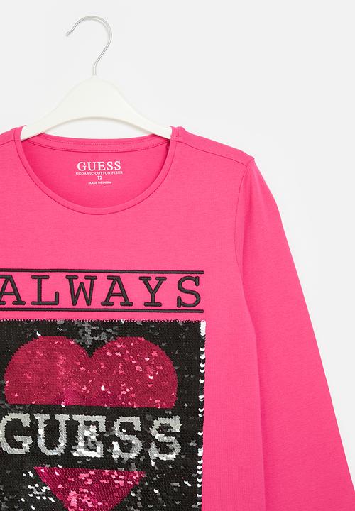 GUESS - Long sleeve T-shirt - sateen fuchsia