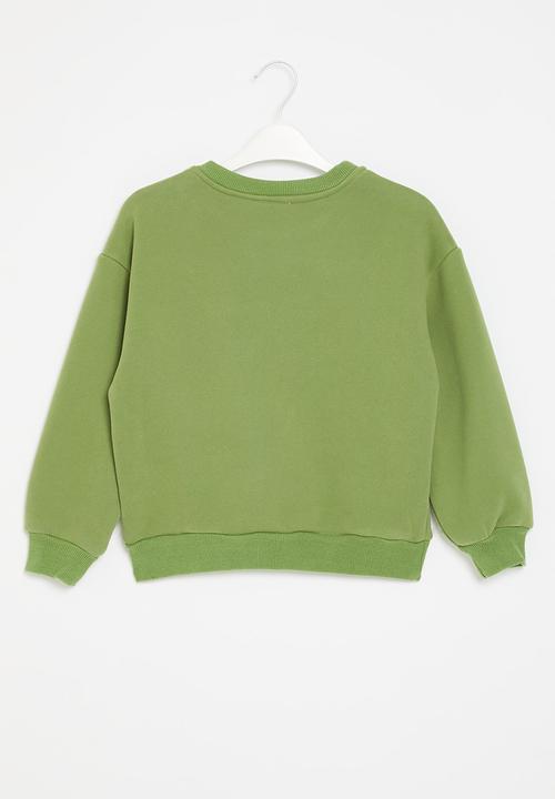 Pop Candy - Contrast pocket sweat top - green