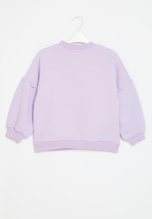 Pop Candy - heart Print sweat top - lilac