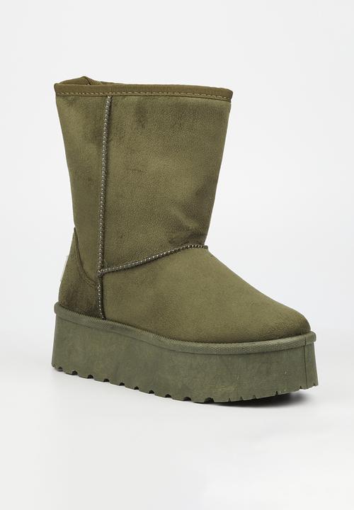 Miss Black - Bae 2 slip-on boot - olive