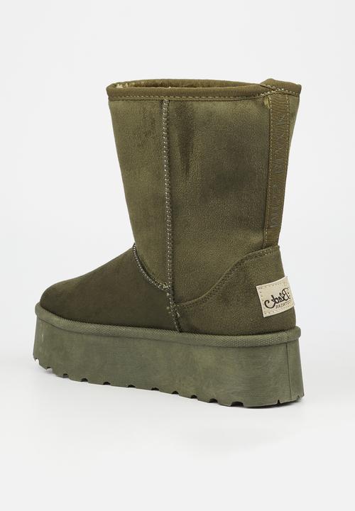 Miss Black - Bae 2 slip-on boot - olive