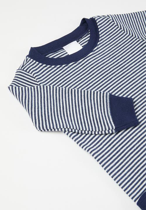 Pop Candy - Striped body vest - blue & white