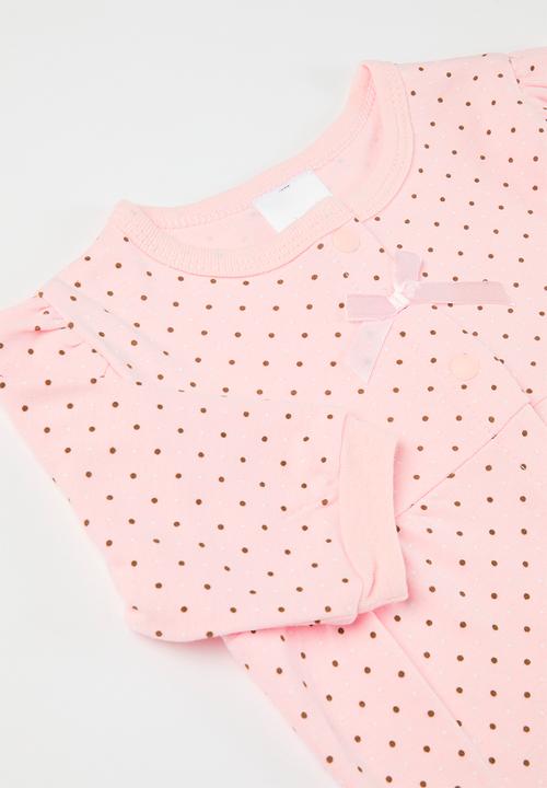 Pop Candy - Polka dot frilled romper - pink