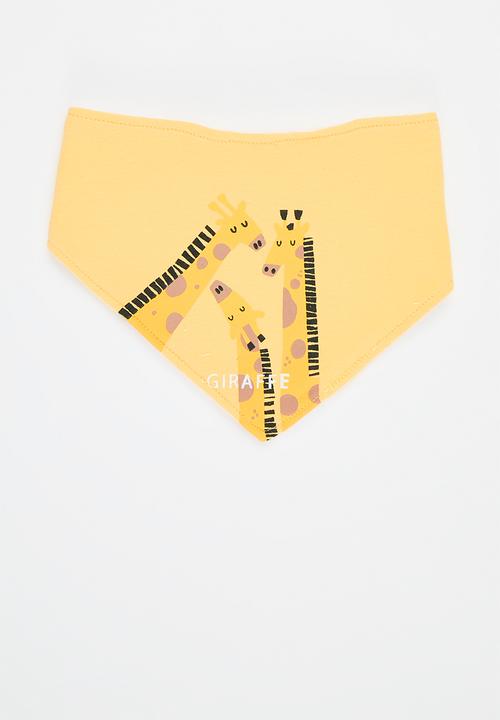 Pop Candy - Printed 3 pack bibs - yellow