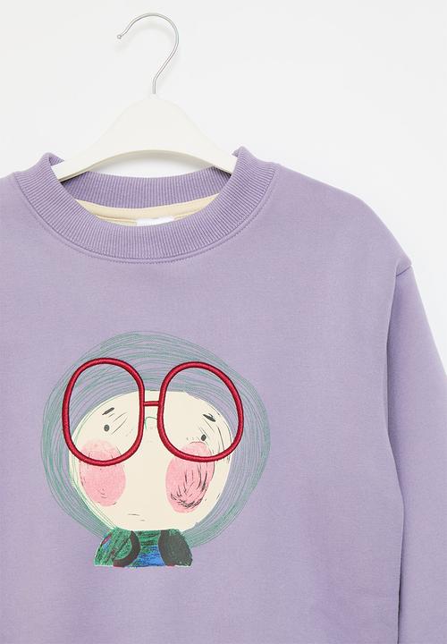 Pop Candy - Printed sweat top - lilac