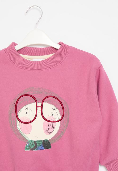 Pop Candy - Printed sweat top - dark pink
