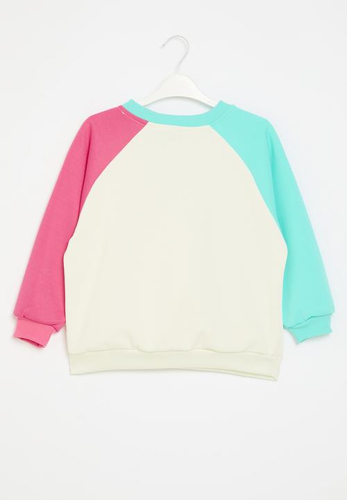Pop Candy - Colour block reglan tee - multi