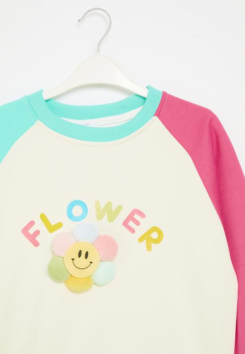 Pop Candy - Colour block reglan tee - multi