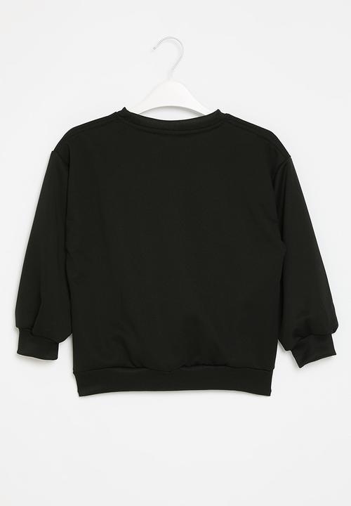 Pop Candy - Dino print sweat top - black