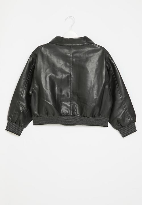 Pop Candy - Faux leather jacket - black