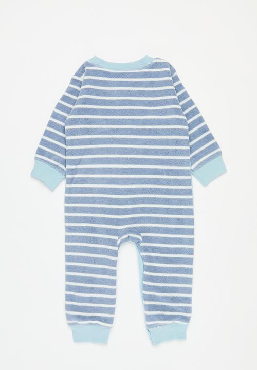 Pop Candy - Striped romper - light blue