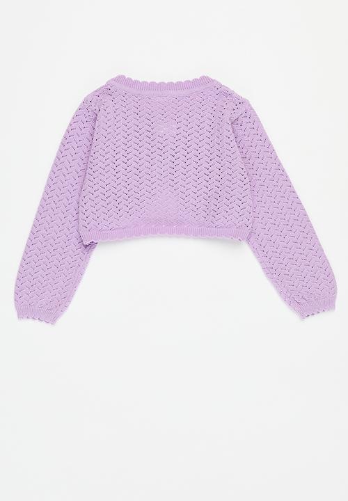 Pop Candy - Cropped knit top - lilac