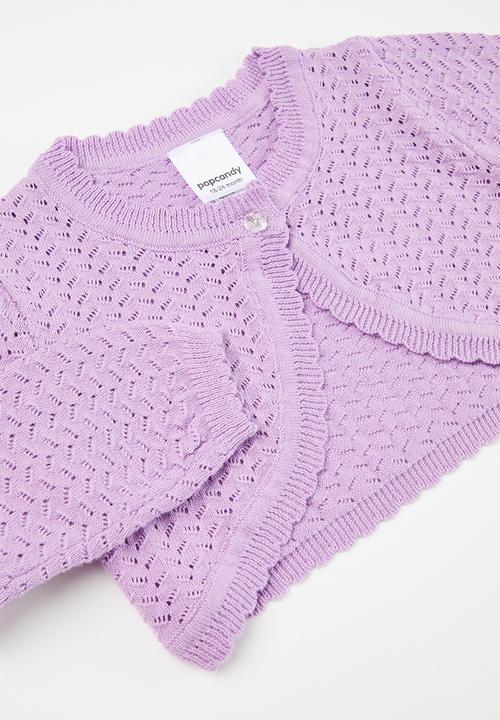 Pop Candy - Cropped knit top - lilac