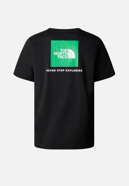 The North Face - M s/s redbox tee - tnf black & optic emerald 